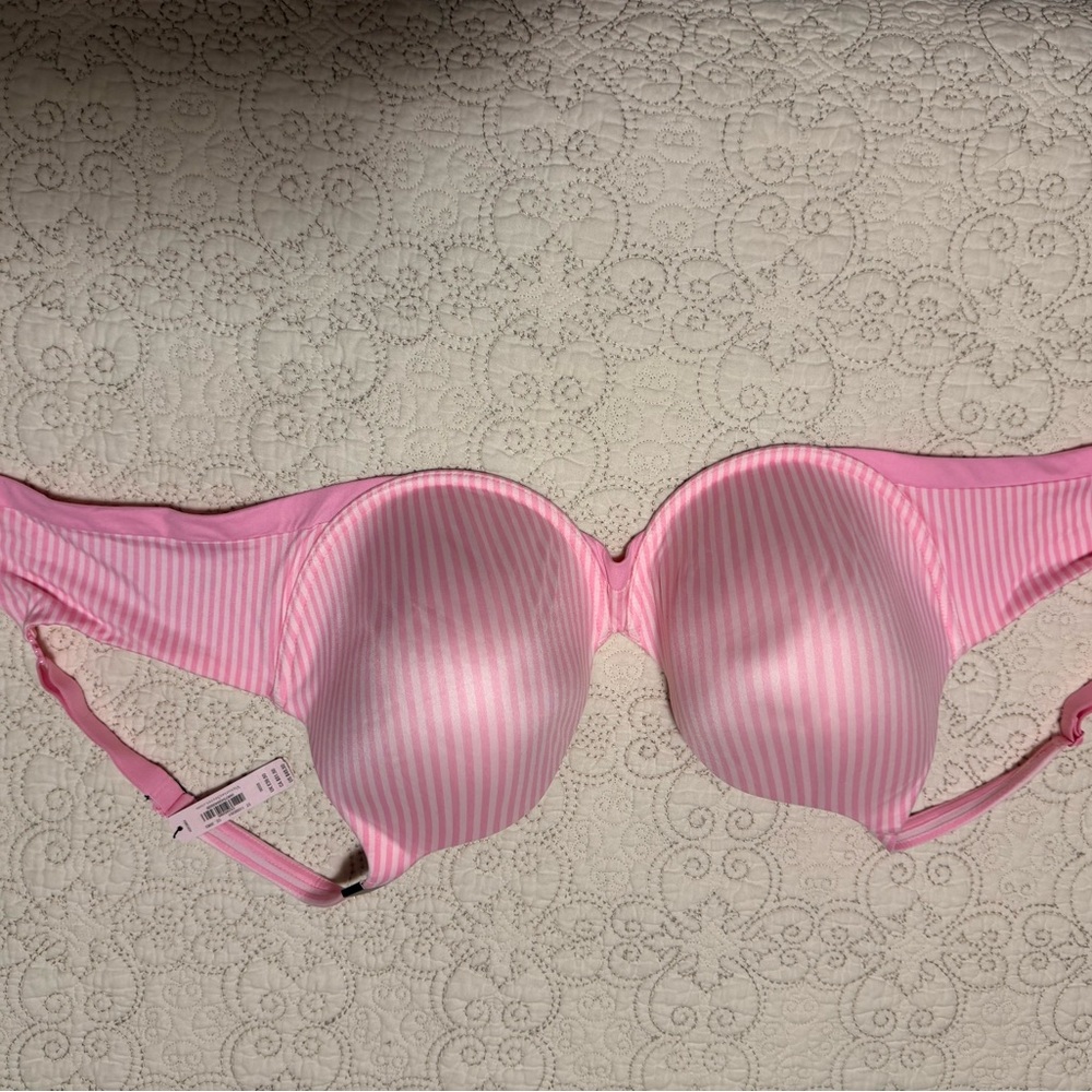 Victoria Secret Pink  Striped Women's Bra New 38DDD